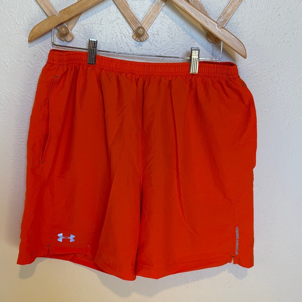 Under Armour Men's Bright Orange Athletic Shorts